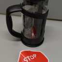 OVENTE French Press Coffee Maker 12 Ounce with Heat Resistant Borosilicate Glass & Stainless Steel 4-Level Filtration System, Portable Cold Brew Coffee Maker for Travel, Camping or Gift, Black FPT12B