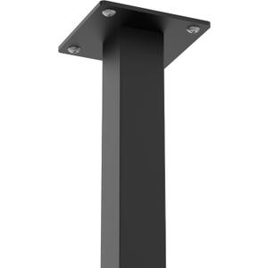 Mailbox Post 58 x 2 x 2 inches - Heavy Duty Steel Mail Box Post with Black Powder Coating Surface - In-Ground Post for Concrete Roadside, Lawn or Sidewalk.