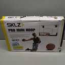 SKLZ Pro Mini Indoor Basketball Hoop with Ball, Over the Door, Shatter-Proof Backboard, Spring-Action Break-Away Steel Rim, Great for Home, Dorm Room, and Office