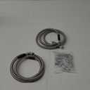 6AN 52" Transmission Fluid Oil Cooler Hose Line kit for GM Chevy Ford GMC Buick Cadillac Cars and Trucks Stainless Steel Braided PTFE Hose