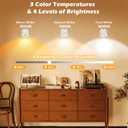 LED Wall Mounted Lights 2 Psc with Remote, 3000mAh Rechargeable Battery Operated Wall Sconces, 3 Lighting Modes & Dimmable, 360°Rotate Cordless Wall Light for Bedroom Bedside Reading Study(Burlywood)