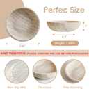Travertine Bowl,Decorative Bowl Modern Key Bowl for Entryway Table, Pedestal Bowls for Dining Table Center,Living Room, Kitchen Decor Modern Home Decor Marble Bowls (7.8 Inch)