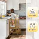 Toddler Step Stool, Wooden Kids Montessori Learning Standing Tower, Kid Kitchen Stools Helper with Safety Rail, Wide Platform Design, A Anti-tip Structure, Bulywood