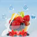 TOFLEN 100ct 5 oz Small Plastic Dessert Cups with Spoons, Clear Appetizer Cups for Parties Mini Serving Bowls, Hors D'oeuvres Plates