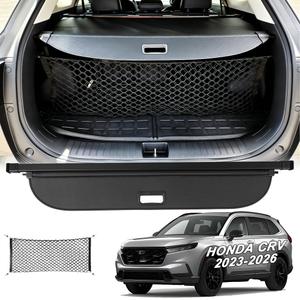 ZAZCQIL Retractable Cargo Cover for Honda CRV 2025 2026-2023 CRV Rear Trunk Cover Carbon Fiber Texture Security Privacy Shade Cargo Anti-Peeping Privacy Shield with Trunk Storage Net