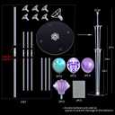 Mermaid Table Centerpiece Balloons Stand Kit 2 Sets with 2 Sea Shells Foil Balloons 14 Purple Blue Latex Balloons for Birthday Beach Mermaid Theme Sea Theme Party Mermaid Birthday Decorations, 47 inches