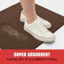 MudGuard Mat Dog Door Mat for Muddy Paws, Super Absorbent Microfiber, Non-Slip Indoor Mat, Quick Dry Chenille Mud Mat for Dogs & Entryway, Washable, Choco 19" x 30"