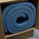 Retrospec Solana Yoga Mat 1" Thick With Nylon Strap For Men & Women - Non Slip Exercise Mat For Home Yoga, Pilates, Stretching, Floor & Fitness Workouts (Blue Mist)