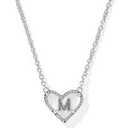 Kendra Scott Heart Letter Silver Short Pendant Necklace (One Size, W)