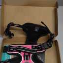 PoyPet No Pull Dog Harness, No Choke Front Lead Dog Reflective Harness, Adjustable Soft Padded Pet Vest with Easy Control Handle for Small to Large Dogs(Pink,S)