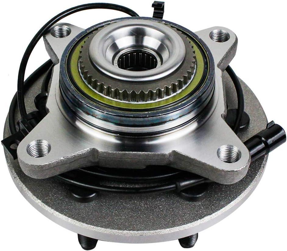 Autoround 515043 Front Wheel Bearing and Hub Assembly Fit for 4x4 4WD Ford Expedition & Lincoln Navigator 2000-2006, 6 Lug w/ABS