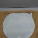 11.8" Round Glass Cutting Board for Kitchen Counter Protector, Tempered Glass Chopping Boards Dishwasher Safe, Small White Marble Countertop Tray, Scratch Resistant, Heat Resistant