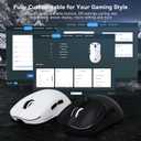 MAMBASNAKE M3 Wireless Gaming Mouse, 40K DPI, 39g Lightweight Gaming Mouse,PAW3395PRO Optical Sensor,Tri-Mode BT5.1/2.4G/USB-C PC Game Mice,Programmable Buttons,300mAh Battery for PC/Laptop/Mac(Black)
