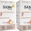 Nature's Trove SAM-e 400mg 120 Enteric Coated Caplets (2 Boxes of 60) - Vegan, Kosher, Non-GMO, Soy Free, Gluten Free - Mood and Joint Comfort - Cold Form Blister Packed, BBD 02/2029