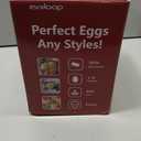 Evoloop Rapid Egg Cooker Electric 6 Eggs Capacity, Soft, Medium, Hard Boiled, Poacher, Omelet Maker Egg Poacher With Auto Shut-Off, BPA Free