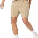 Amazon Essentials Men's Straight-Fit 7" Inseam Stretch 5-Pocket Shorts (31, Khaki Brown)