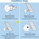 Solar Panels for Outdoor Wireless Security Camera, Waterproof Solar Panel Powering Compatible with DC 3V Rechargeable Battery, 10ft Charging Cable, Micro USB & Type-C Port, Adjustable Mounting Bracket