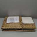 Laundry Hamper with Lid Wicker Laundry Basket 112 L (29.6 Gal) Laundry Hampers Handwoven Rattan Clothes Hamper with Handles 3 Removable Liner Bag, 6 Mesh Bags for Bathroom Bedroom Natural