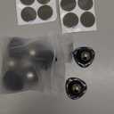 Black Stainless Steel Self Adhesive Caster Wheels  8 Pack Large Profile Swivel Ball Casters, 60 LBS Load Capacity Per Wheel, Universal Pulley for Furniture, Storage Bins, PC Cases, Large Appliances