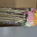 WILLBOND 12 Pcs Artificial Gerbera Daisies Flowers 15 in Pink and Orange Fake Daisy Bouquet with Flexible Stems Boho Faux Wildflower for Wedding Bridal Groovy Party Home Kitchen Decor, 6 Colors