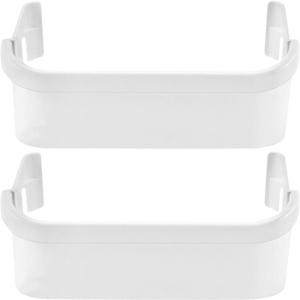 240351601 Refrigerator Freezer Door Bin Side Shelf Compatible with Ken.more Fri.gidaire Refrigerator Replace 240351607 891154 AP2115974 White Freezer Lower Door Shelf Bin - 2 PACK By Fetechmate