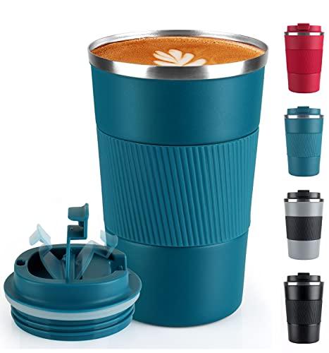 RNGODO Coffee Mug 12oz - Insulated Travel Mug Spill Proof with Leakproof Lid Vacuum Stainless Steel Travel Coffee Mug Water Tumbler to GO, Reusable Coffee Cup for Men and Women for Hot & Cold Drinks