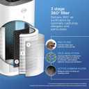 Clorox Large Room Air Purifier True HEPA Replacement Filter, 1,500 Sq. Ft. Capacity, Removes 99.97% of Allergens up to 0.1 Micron, Compatible with 11010 & 11011, 1 Count (12010)