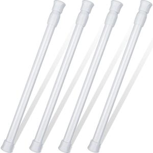 4 Pack Sliding Door Security Bar Window Security Bars Adjustable Sliding Glass Door Lock Safety Bars Window Lock Bar with Rubber Tips 11.8-19.7 Inch Tension Rods Security Stick for Door Bathroom