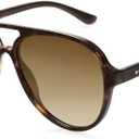 SOJOS Classic Polarized Aviator Sunglasses for Women Men, Retro Trendy Aviators Shades SJ2201 (Dark Tortoise/Brown)