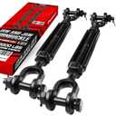 [Premium] 2 Pack 1/2x13.4 Heavy Duty Jaw and Jaw Turnbuckle, 2200 lbs Working Load Limit, Weather Resistant, Durable Black Turnbuckle for Wire Rope Tension, Shade Sail Hardware, Sun Shade Tent