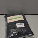 iCreek Women's Rain Jacket Long Raincoat Packable Hooded Waterproof Windproof Plaid Lined Trench Coat Lightweight for Outdoor (Black, M)