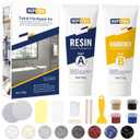 Tub, Tile and Shower Repair Kit (Color Match), Hupeyna Porcelain Repair Kit, Bathtub Repair Kit for Chips Dents Cracks Holes Scratchs, etc. Fiberglass Repair Set - Offer More Color Options