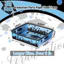 3 x Tenceur 36 Pcs 2026 Blue and Black White Graduation Food Serving Trays 5 lb Large Grad Decoration Dessert Paper Plates Disposable Bowls Boats for Party Supplies