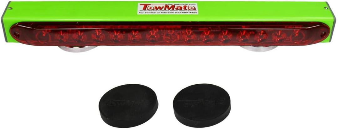 TowMate 22" Wireless LED Tow Light Bar - Lime Green, Magnetic Mount, Battery-Powered, 10+ Hours of Charge, Heavy-Duty Tow Bar for Vehicles | Towing Safety Light | Replacement Light Bar Only | TM22G