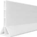 3.8'' High Shower Threshold Water Dam Collapsible Shower Water Splash Guard for Shower Water Blocker for Wet and Dry Separation Bathroom and Kitchen (80 Inch)