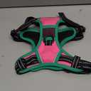 PHOEPET 2019 Upgraded No Pull Dog Harness, Reflective Adjustable Vest, with a Training Handle + 2 Metal Leash Hooks+ 3 Snap Buckles +4 Slide Buckles(S, Pink)