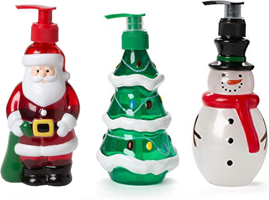 Seasonal Decor Hand Soap Dispenser: Simple Pleasures Christmas Set with Scented Liquid Soap - Decorative Hand Pump Refillable Soap Dispensers for Kitchen and Bathroom