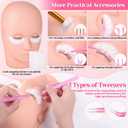 Lash Kit for Eyelash Extensions, 327 PCS Lash Extension Supplies with Lash Mannequin Head, Eyelash Extension Cleanser, Eyelash, Glue, Remover, Lash Extension Kits for Beginner Practice at Home