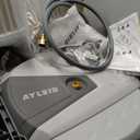 Ayleid Retractable Garden Hose Reel,1/2 in x 130 ft Wall Mounted Hose Reel, with 9- Function Sprayer Nozzle, Any Length Lock/Slow Return System/Wall Mounted/180Swivel Bracket (Gray)