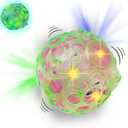 Haktoys Light Up Bouncing Ball, 4 Vibrating Crazy Fun Toy with Flashing Bright Lights, Music and Sound (Batteries Not Included)