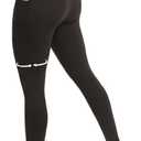 Tummy Control Leggings with Pockets Compression Butt Lifting High Waist Pants for Women (Small, Black)