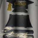 15" x 15 1/2" Graduation Congrats Grad Black Foam Treat Stand