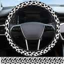 Elastic Car Steering Wheel Cover, Universal 15 inch Non-Slip Breathable Neoprene Steering Wheel Protector, Car Accessories for Women Men Fit Auto, Suvs, Truck Cow Print