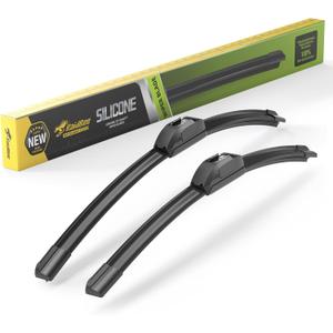 Raidbee 24+21 inch Silicone Windshield Wiper blades Replacement for DODGE Charger 2020-2011,Chrysler 300 2020-2011,MITSUBISHI Outlander 2023-2007,Chevrolet Camaro 14-10 +More Silicone Wiper Blades