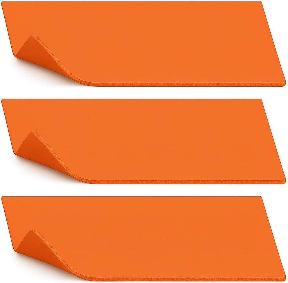 Silicone Hat Press Pads  Set of 3 Premium 1/8" x 4" x 8" Heat Press Mats for Hats, Sleeves & Small Items | Non-Slip, Heat-Resistant Pads, Vinyl & Sublimation Projects. (Orange)