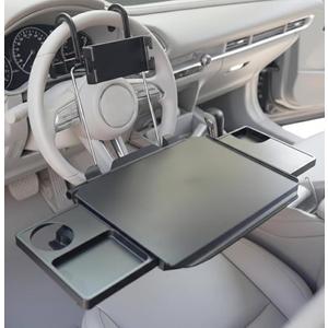 2-in-1 Car Steering Wheel Tray & Car Desk for Laptop with Phone Holder  Height Adjustable Steering Wheel Desk, Car Laptop Desk & Food Tray, Car Table Tray  Fits Cars, SUVs & Trucks