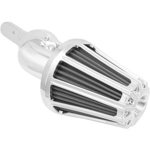 Air Cleaner Filter 90 Forward-Facing Intake Kit CNC Fit for Harley Touring Softail Dyna Sportster XL (Chrome Housing Grey Element, D For M8 Touring Trike17-UP,Softail 18-UP)