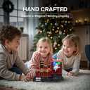 Christmas Train Ornaments with Steam Effects Multicolor Santa Christmas Table Decorations