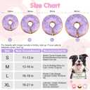 BEAUTYZOO Dog Cone Alternative After Surgery for Dogs, Soft Inflatable Cone Collar for Dogs Cats, Dog Neck Donut E Collar Dog Recovery Collar to Stop Licking, Purple Donut, L