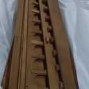 Soaoo Gun Racks Holds 10 Long Guns Wooden Rifle Rack Floor Stand Rifle Racks Display Holder Stand with Storage for Firearms Display Storage Home Accessories Office (Walnut)